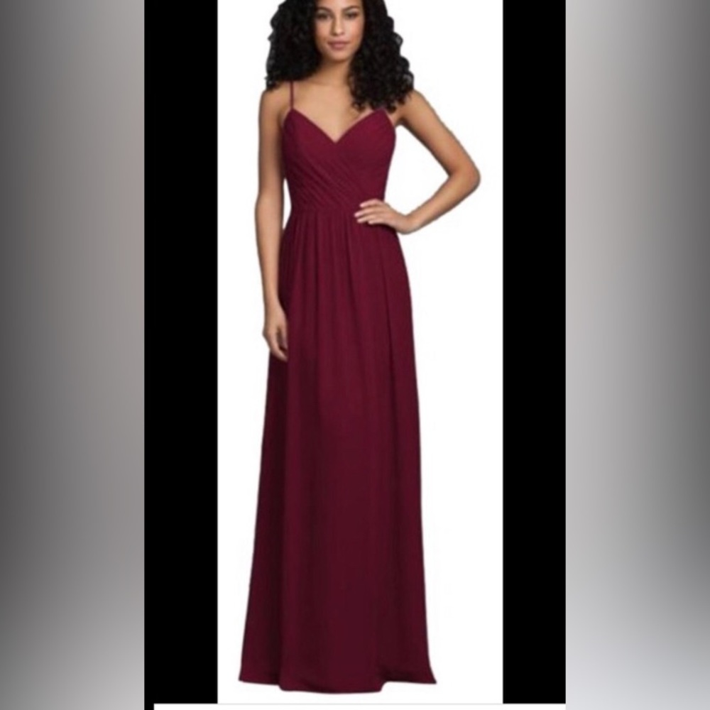 Hayley Paige Burgundy Bridesmaids Dress